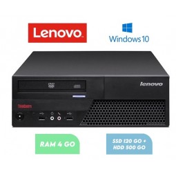 LENOVO M58 - WINDOWS 10 - Intel Core 2 Duo - SSD 120 Go + HDD 500 GB - RAM 4 Go - N°072004